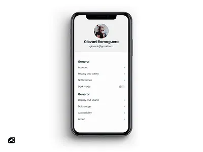 Profile Settings Dark Mode dailyui dark mode dark ui ios app iphone app mobile app profile settings ui ui design uitrends uiux user
