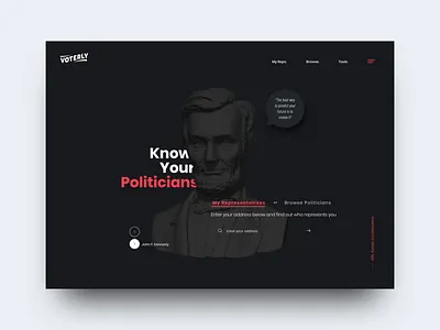 Voting App Concept 30 day challenge agency animation app branding california design digital gif interaction logo photography politics portfolio ui ux voting web web design website