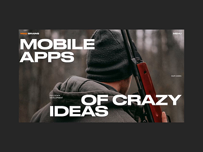 Mad brains concept homepage studio typography video web website