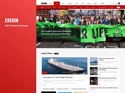 ‌BBC Home Page Redesign animation bbc bbc redesign blog card design interaction interactive light news news template postcard red redesign slider typography ui ux web design website