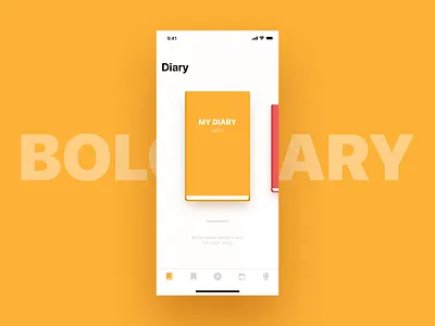 Bolo diary application UX brand design app bolo book daily edit interaction interactive list menu motion paper ui ux