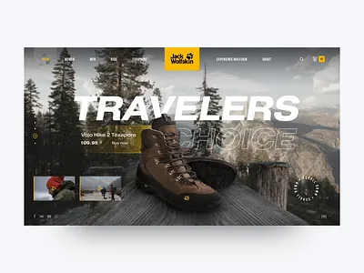 Jack Wolfskin | Redesign Concept animation clothes concept e commerce eg design jack wolfksin landing motion redesign shoes shopping ui uiux web webdesign