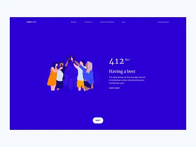 Save the Planet | Adobe XD Playoff animation carbon clean design dribbble footprint gif illustration planet playoff ui ux web