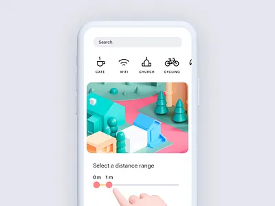 Range slider micro interaction airbnb booking customise hand interaction map mobile app realestate search slider timeless udhaya