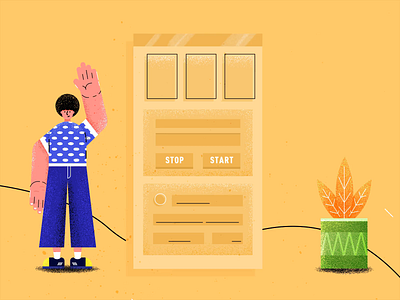Phone Illustration / Animation aftereffects animation character design flat illustration motion noise ui