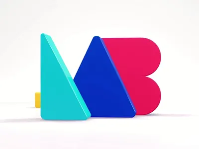 Brickslab Animated c4d illustration logo toybricks type