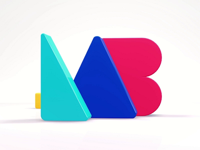 Brickslab Animated c4d illustration logo toybricks type