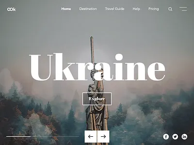 Web Exploration animation hero image motion slider travel travel agency web website