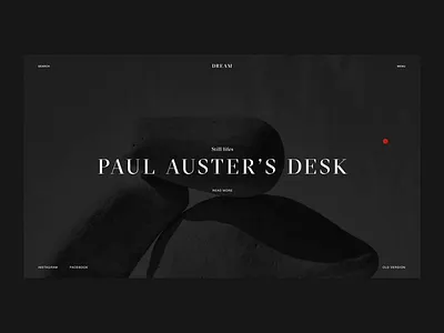 Dream Magazine Homepage and Menu | Animation abstraction animation art black dark design digital dream dribbble fashion homepage lettering magazine minimalism sxtez typography ui ux web website