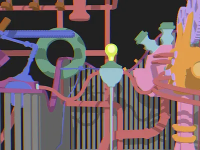 The Machine 3d animation cinema 4d design design animation rube goldberg