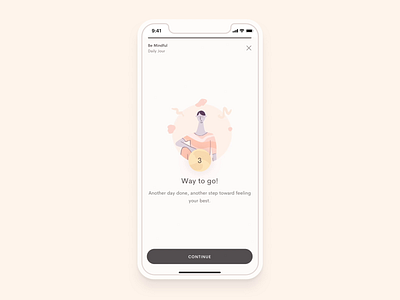 Jour - Completed avatar character dailyui journaling smooth ui