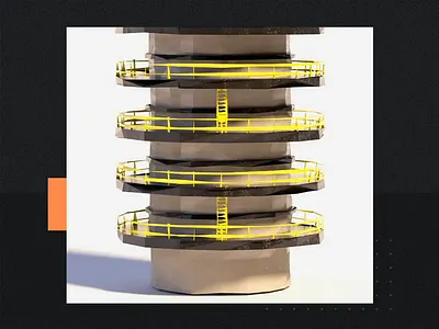 Citgo AR App Tower Animations 3d animation ar app c4d cinema4d citgo low poly motion technology video