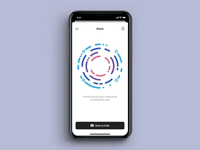 Custom QR animation app ios ios13 micro interaction mobile qr ui