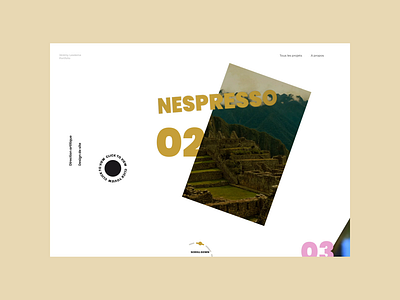 Jérémy Lesdema Portfolio - home page 3d art direction design desktop interactive design portfolio website