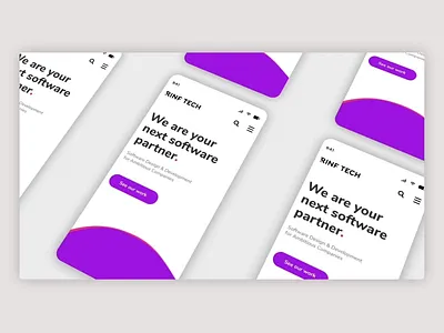 RINF TECH - mobile navigation animation branding digital interactive ui ux websitedesign websitedevelopment