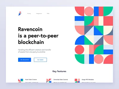 Ravencoin animation animation blockchain cryptocurrency design ethworks geometric pattern principle ravencoin redesign ui user experience ux