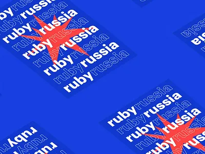 Animated poster 3d animation branding conference design development illustration logo ruby russia type typography vector
