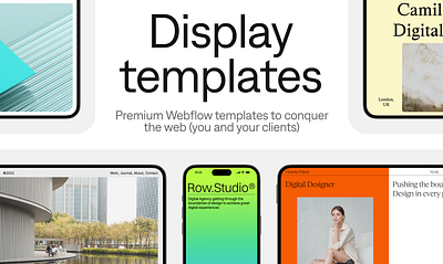 Display Templates portfolio template webdesign webflow website