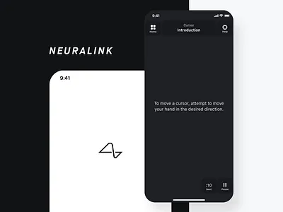 Neuralink Training Exercise animation app black brain design education health ios mobile motion neuralink ui ux white