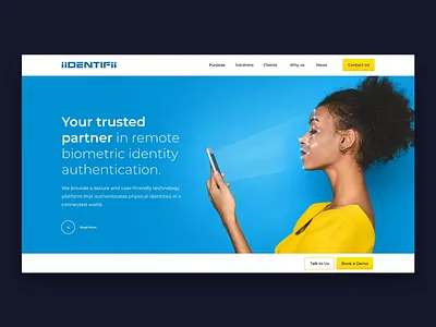 iiDENTIFii Home Page flinto interaction interface sketch ui website