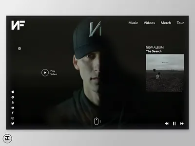 NF - Website Concept adobe after effects album app design music music app music website nf rap rapper sketch the search ui ui design ui trends uiux ux uxdesign uxtrends