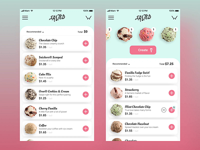 New Salted Ice Cream animation app braindealer design fresh fresh color gesture icecream illustration morganbrabessa product design prototype animation salted smooth summer ui ux yummy