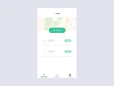 Going online button animation animation app bounce clean delivery driver interaction iphone ixd jelly logistic microinteraction mobile motion principle product design transport ui ux video
