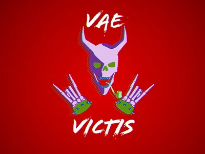 Vae Victis 2d animation 80s style adobe animate cinema 4d kinetic kinetic type logo mograph motion graphic retro traditional animation vector art