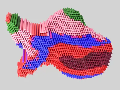 Balloon XIII 3d 3d animation color cylinders design fx houdini mograph motion playdo soft softbodies