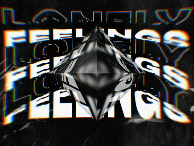 Lonely Feelings 3d render animation connell connell mccarthy design digital art glass glitch loop mccarthy perfect loop text trendy trendy design visual art
