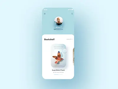 ✨Daily Design ✨ 006 Book App Profile Page animation app book book app challenge clean colours daily design framer framerx layout minimal mobile profile prototype prototype animation simple trendy ui