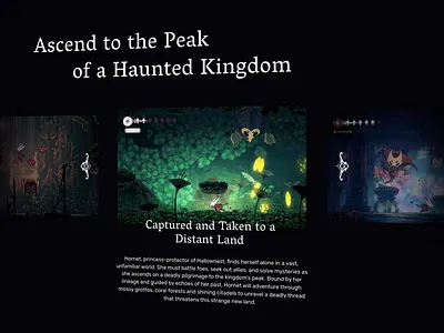 Hollow Knight - Silksong landing full after effects animation character desktop game hollow knight inspiration landing principle slider ui design video videogame