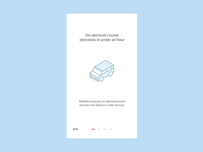 Delivery App / Onboarding animation animations app car clean courier delivery drive interaction interactiondesign iphone minimal mobile onboarding slide smooth story transport video walkthrough