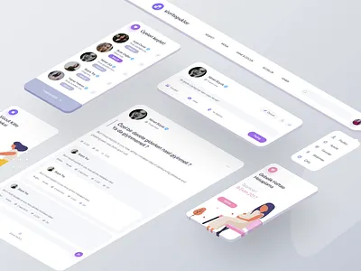 Women's Portal Landing Page / Presentation animation branding design flat icon illustration landingpage minimal type typography ui ui kit ux web web design website
