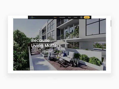 Home page design animation clean design ui website