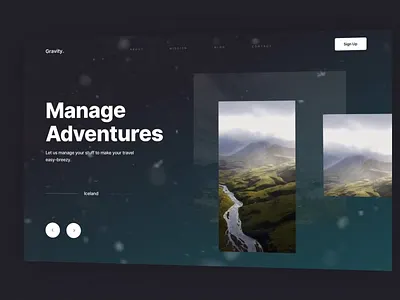 Travel Website - Exploration animation branding design gradient ice interaction landing product product design snow snowflakes typography ui uiux ux web website website concept