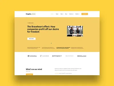CryptiBlog animation bitcoin blog business corporate crypto crypto wallet interaction landing magazine themeforest ui ux web webdesign wordpress