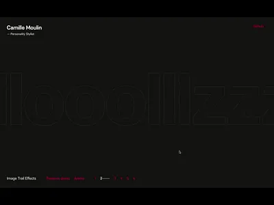 Image Trail Effect animation brutalism css demo effect gsap html image javascript mousemove trail uidesign
