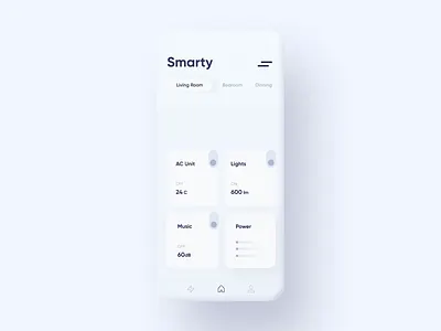 Smart Home Control - Mobile App animation app clean dashboard design system invisionstudio light mobile smart home ui ux