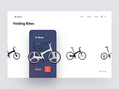 Bike Shop Interaction animation app bicycle bike card cart clean ecommerce interaction minimal motion product design shop simple smooth store ui ux website wheels