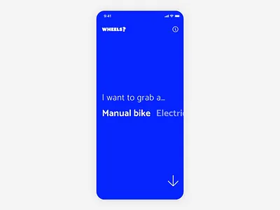 Innovation Lab - Wheels? animation bicycle blue graph location mobility predict scooter shared spinner swipe time ui ux vehicle