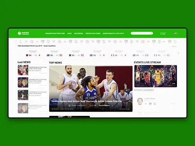 Basketball website ae aftereffects animation art basketball clean daily design flat green logo minimal motion design motion graphic mp4 ui ux vector web website