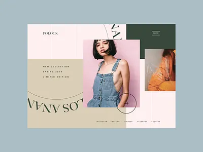 Fashion Project Animation after effects branding clothing concept ecommerce experiment fashion girl grid lookbook muzli ui ux web design website