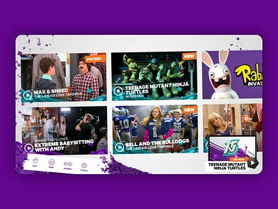 YTV Lander - Player animated app mobile motion tv ui ux