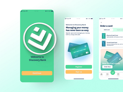 Fintech app | bank app design bank banking card e commerce figma fintech green ios mobile app product design ui design ux design yellow