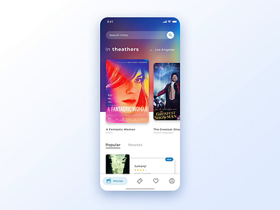 Cinema Booking App - Interaction animation app booking card cinema cinema app film gif invisionstudio movie app studio ticket ui ux