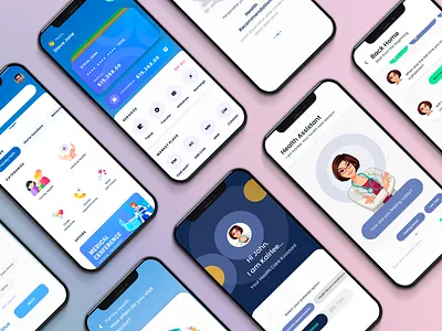 Healthcare App UI chatbot conversational ui mobile app mobile ui ui ux design