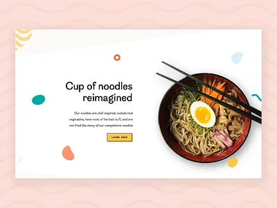 Parallax Scrolling - Common Foods Landing Page animation design food interactions landing page noodles parallax principle ramen scrolling ui ux web website