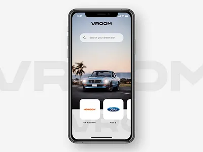 VROOM 2.0 animation application car cars dennis exploore ford interaction interface mustang nobody parallax principle rotterdam sketch snellenberg swipe tranistion ui vroom