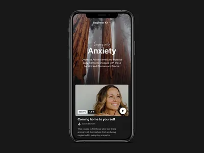 Beginner kit Interaction - Meditation app animation app app design app designer gif insight timer ios ios app ios app design meditation app mobile